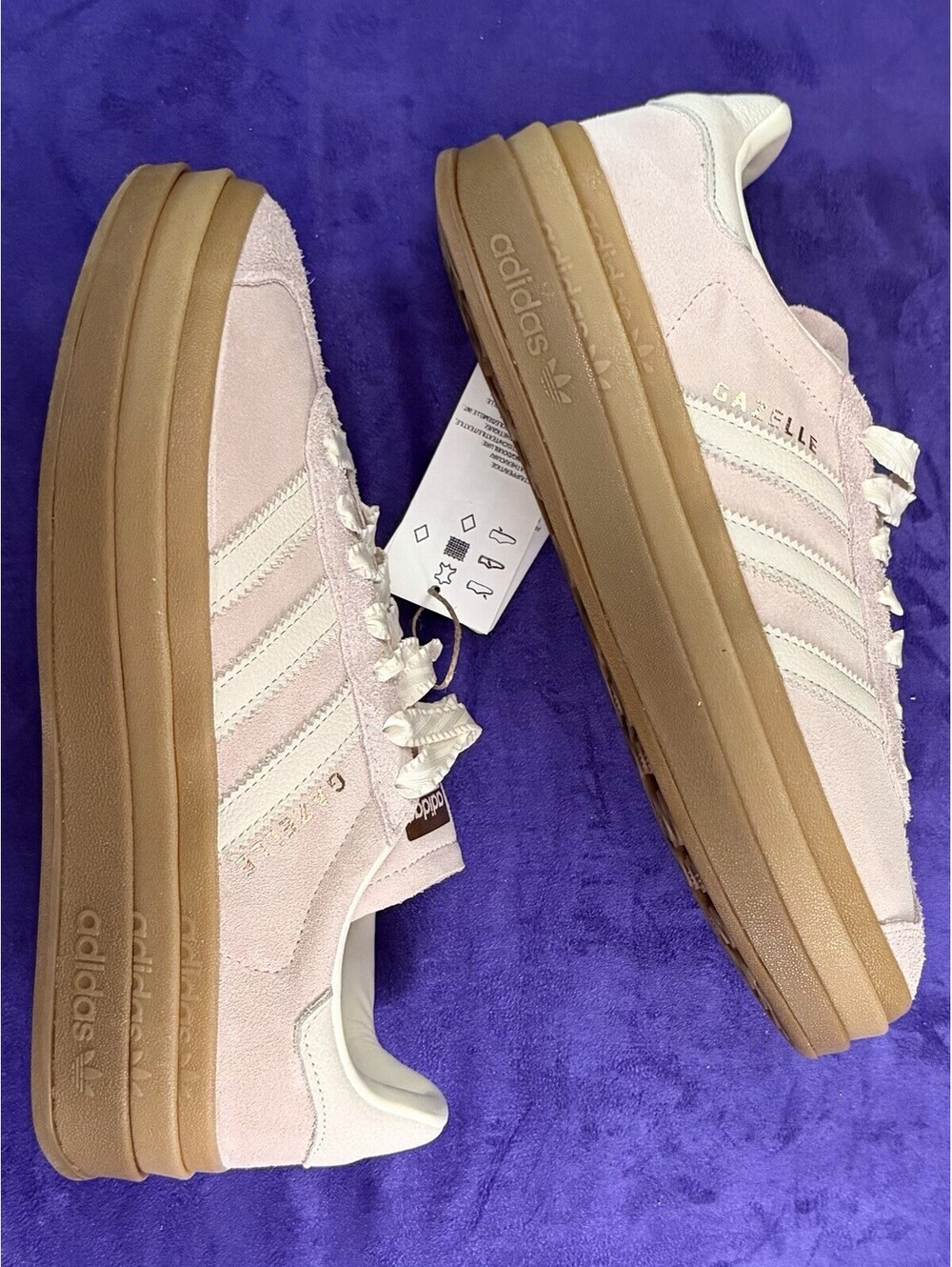 Adidas Gazelle Bold Womens Platform Suede Sneakers Brand New NIB Pink - Picture 2 of 10